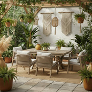 6 and 8 Seater Aluminium Garden Dining Set with Extension Dining Table