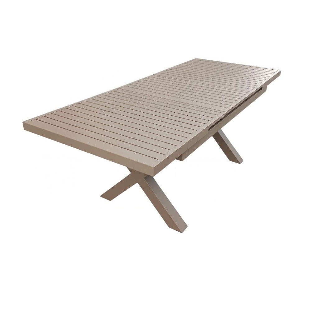 6 and 8 Seater Aluminium Garden Dining Set with Extension Dining Table