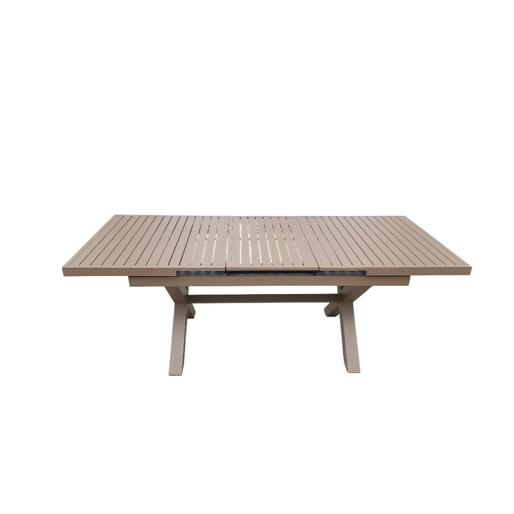 6 and 8 Seater Aluminium Garden Dining Set with Extension Dining Table