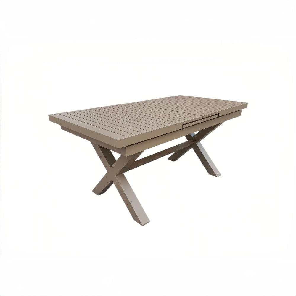 6 and 8 Seater Aluminium Garden Dining Set with Extension Dining Table