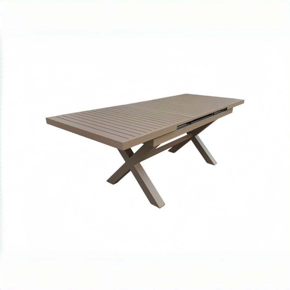 6 and 8 Seater Aluminium Garden Dining Set with Extension Dining Table