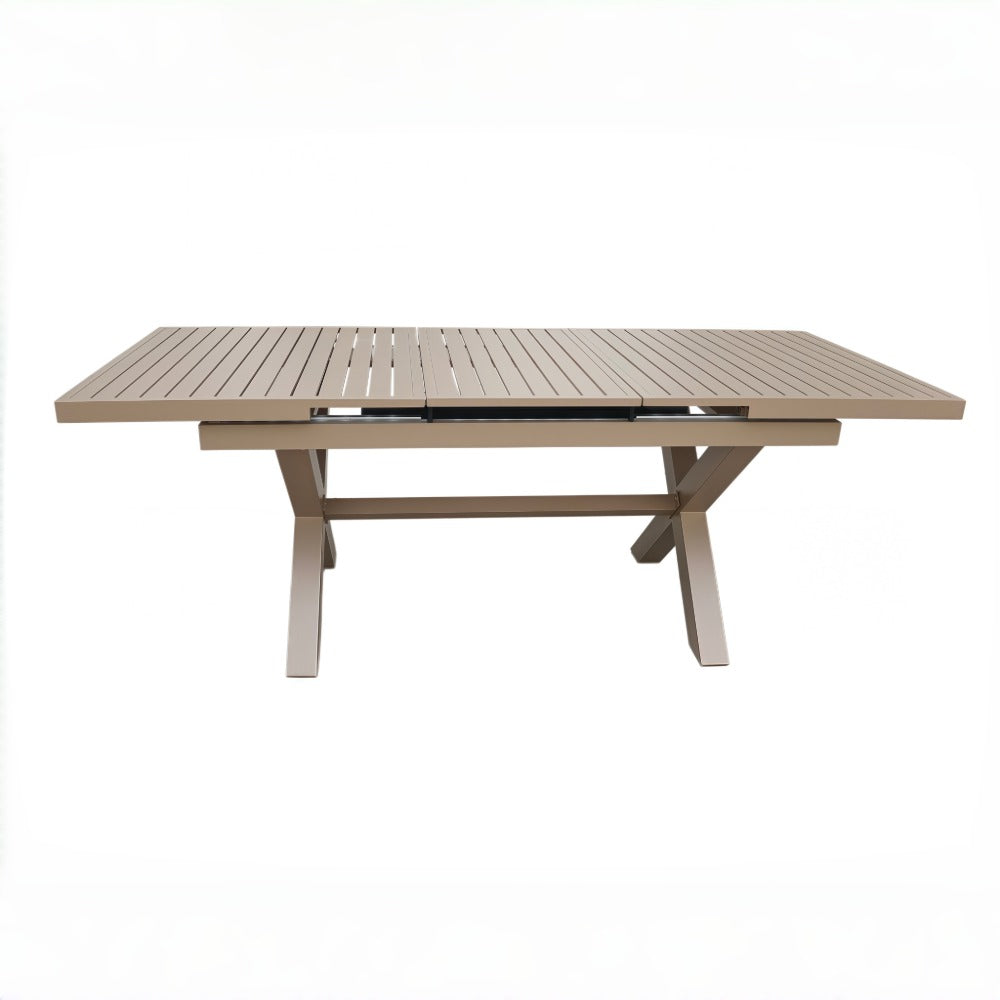 6 and 8 Seater Aluminium Garden Dining Set with Extension Dining Table