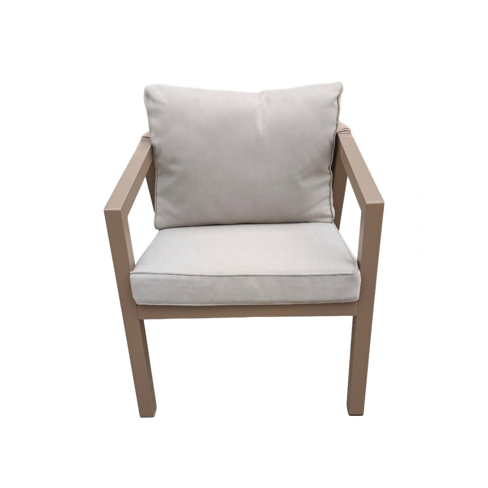 4 Seater Rope Garden Furniture Dining Set with Round Table