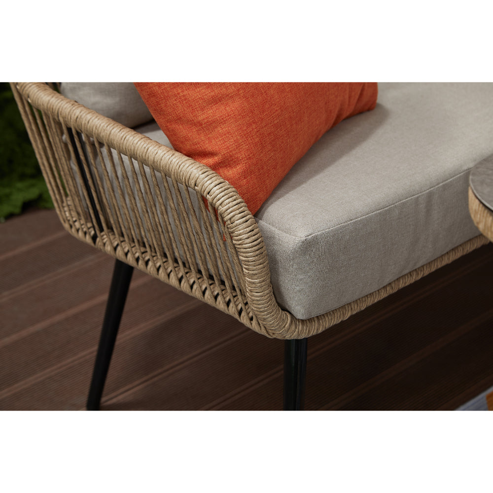 Lisbon 9 Seater Rope Corner Sofa Dining Set with Bench and Table