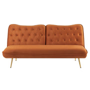 Alessia Velvet Sofa Bed With Button Tufted Back