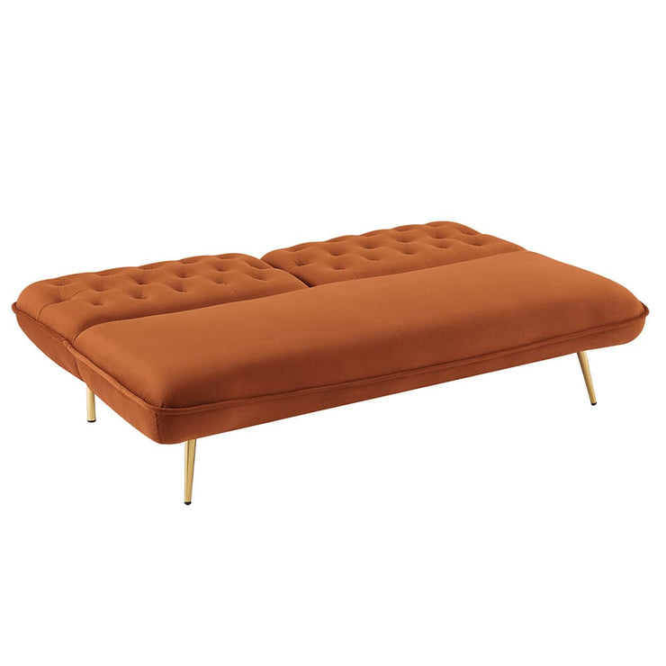 Alessia Velvet Sofa Bed With Button Tufted Back