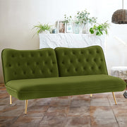 Alessia Velvet Sofa Bed With Button Tufted Back