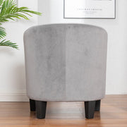 Ascot Velvet Tub Chair In Grey