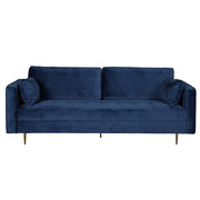 Avery Velvet 3 Seater Sofa with 2 Scatter Cushions