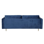 Avery Velvet 3 Seater Sofa with 2 Scatter Cushions