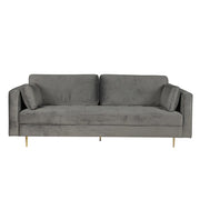 Avery Velvet 3 Seater Sofa with 2 Scatter Cushions