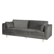 Avery Velvet 3 Seater Sofa with 2 Scatter Cushions