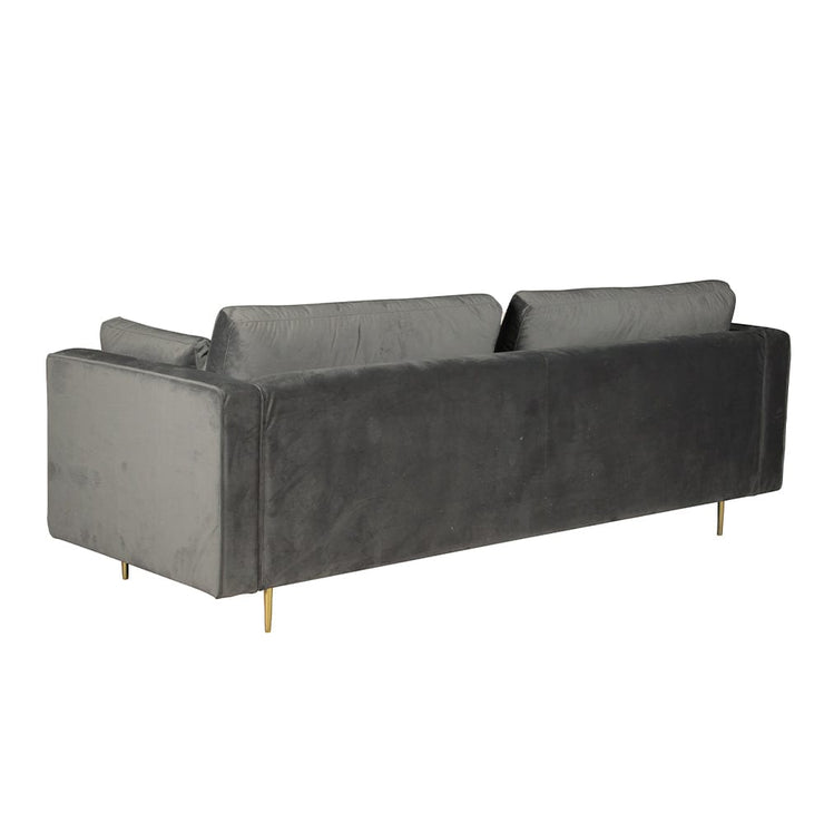 Avery Velvet 3 Seater Sofa with 2 Scatter Cushions