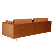 Avery Velvet 3 Seater Sofa with 2 Scatter Cushions