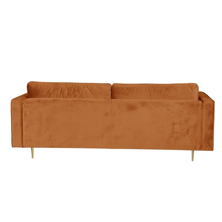 Avery Velvet 3 Seater Sofa with 2 Scatter Cushions