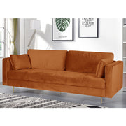 Avery Velvet 3 Seater Sofa with 2 Scatter Cushions