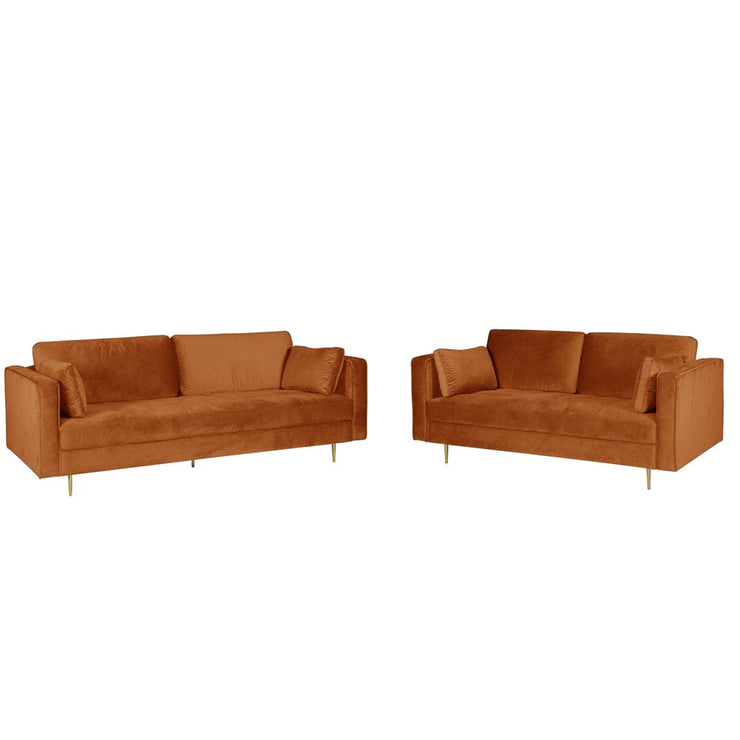 Avery 3+2 Suíochán Sofa Tolg le Cúisíní Scaip