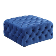 Chesterfield Velvet Button Tufted Ottoman