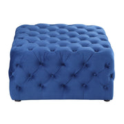 Chesterfield Velvet Button Tufted Ottoman