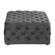 Chesterfield Velvet Button Tufted Ottoman