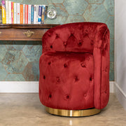 Avers Velvet Swivel Tub Chair Accent Armchair Leisure Ottoman