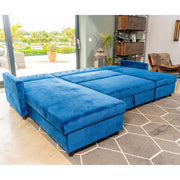 Avery Large U-Shape Storage Corner Sofa Bed With Ottoman