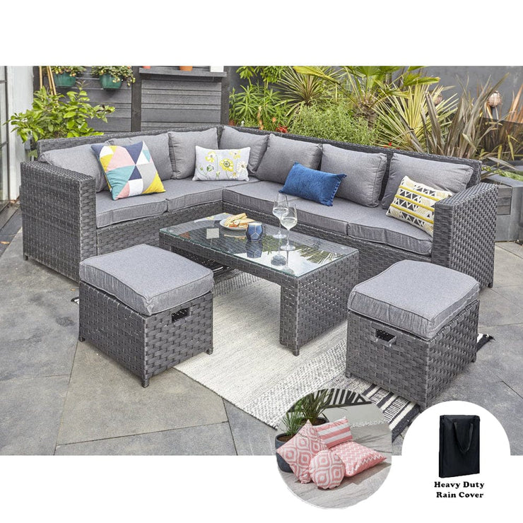 Barcelona 8 seater rattan deals