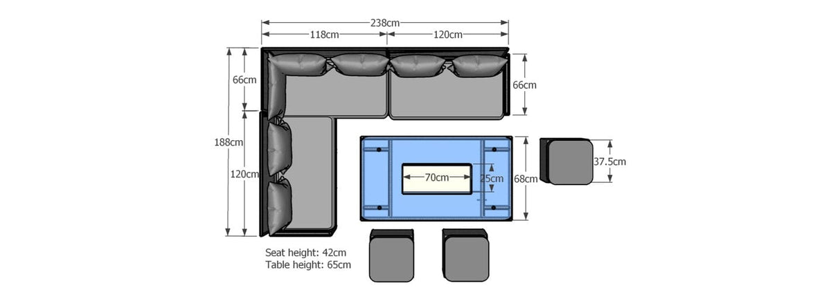 Monaco 9 Seater Rattan Garden Corner Sofa Dining Set with Rising Table