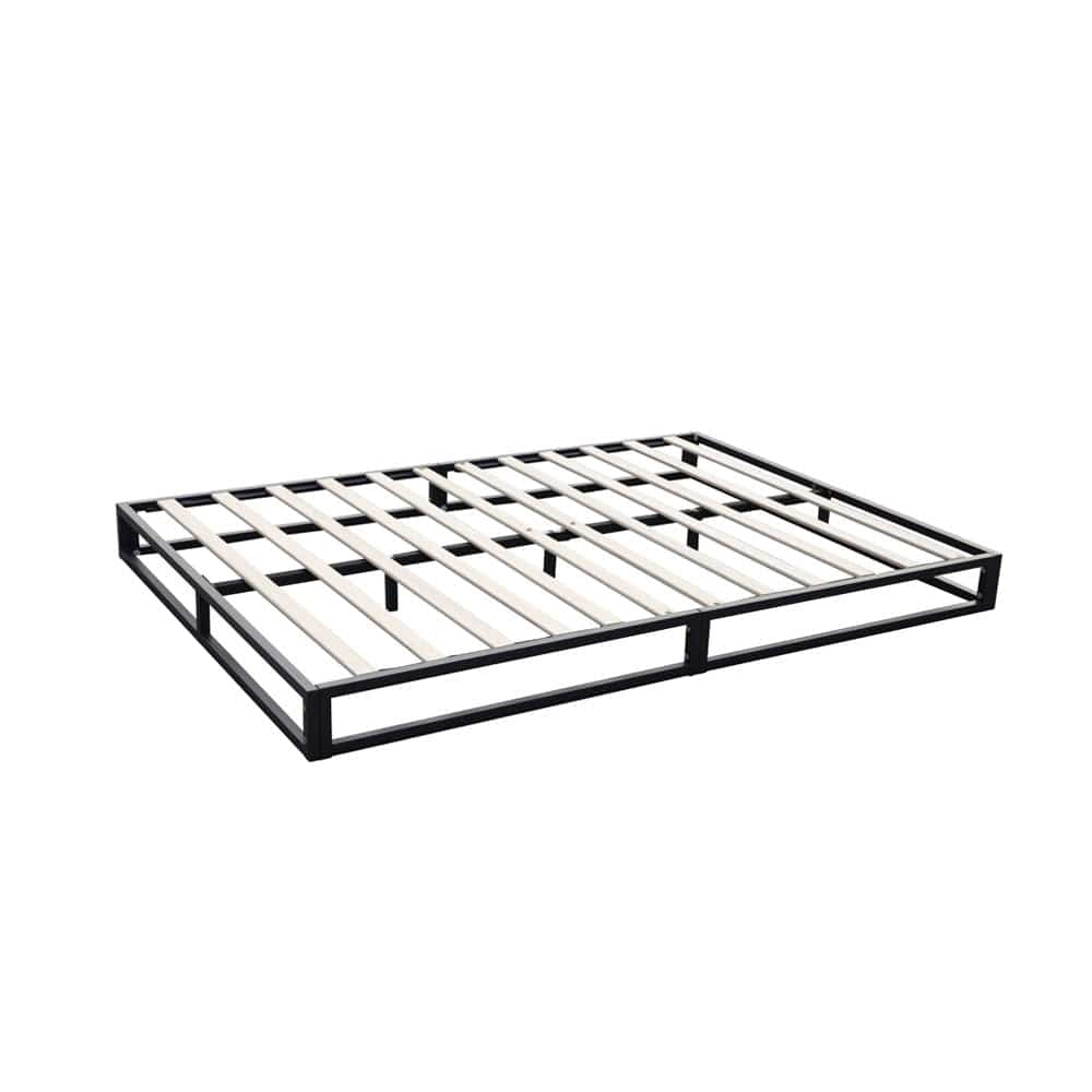 Basics Metal Platform Bed Frame with Slatted Frame Single Bed Double Bed King Bed