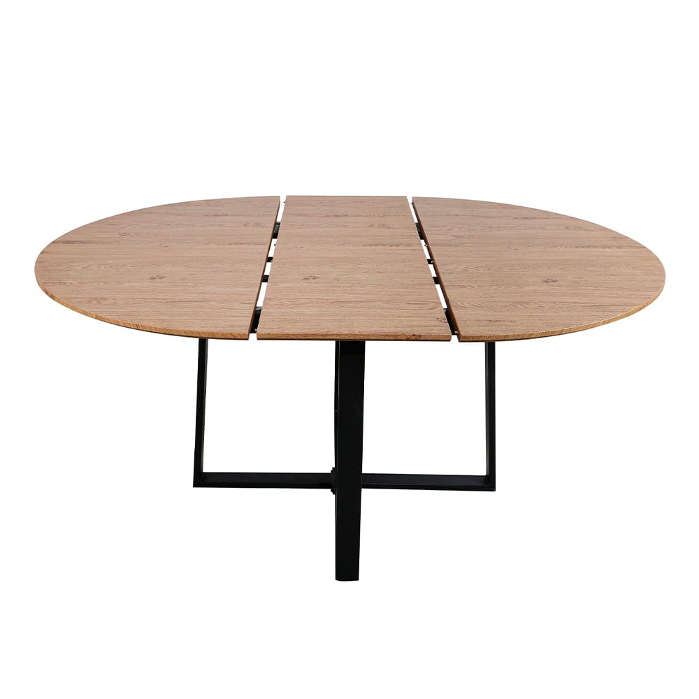 Belluno Industrial Style 160cm Round Extending Dining Table