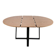 Belluno Industrial Style 160cm Round Extending Dining Table