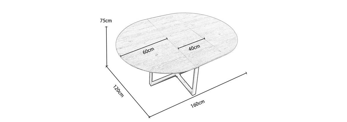 Belluno Industrial Style 160cm Round Extending Dining Table With 2/4 Dining Chairs