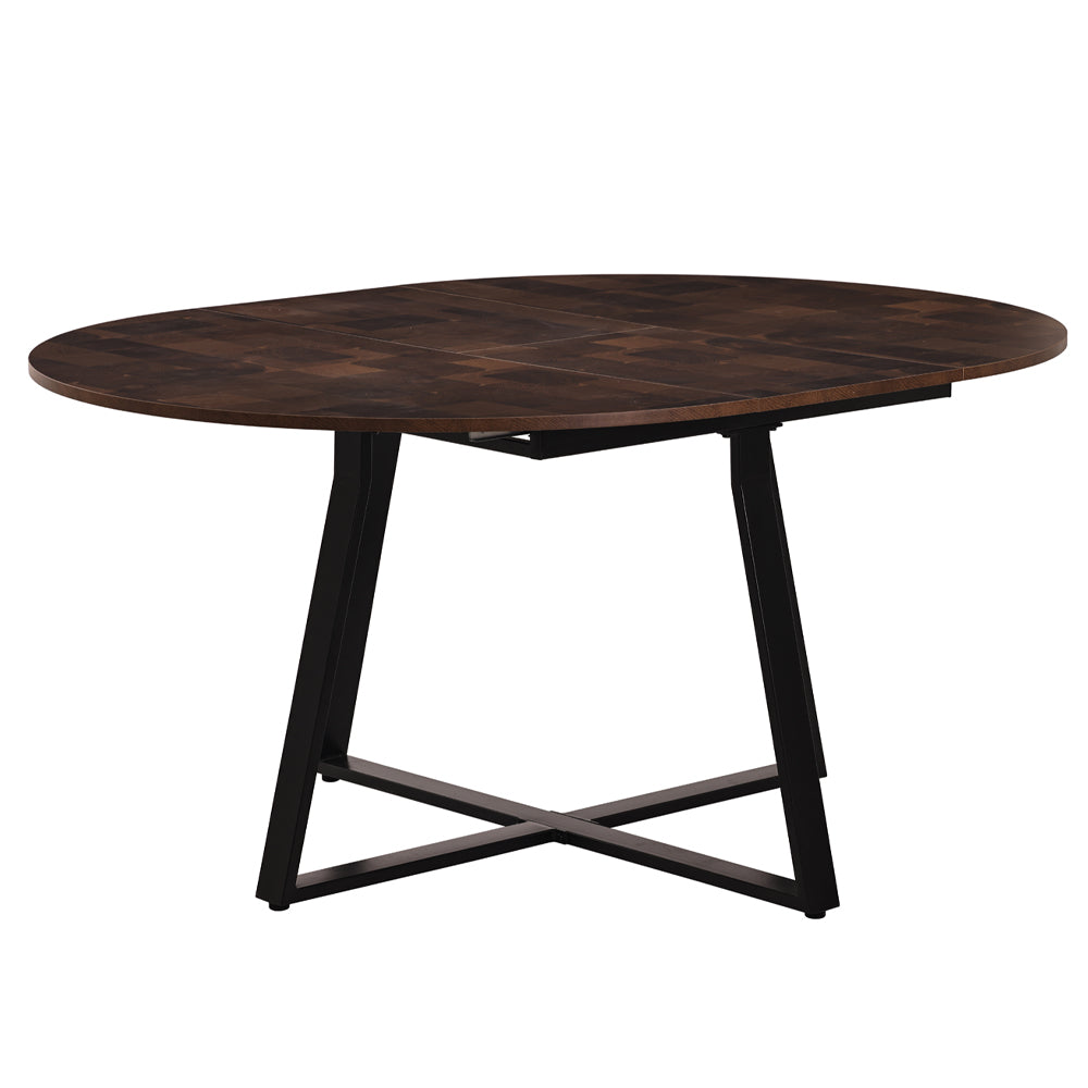 Belluno Industrial Style 160cm Round Extending Dining Table