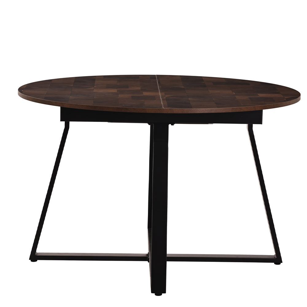 Belluno Industrial Style 160cm Round Extending Dining Table