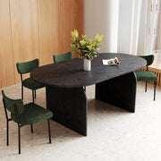 Belluno Oak Or Black 4-6 Seater 200cm Oval Dining Table