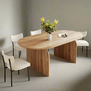 Belluno Oak Or Black 4-6 Seater 200cm Oval Dining Table