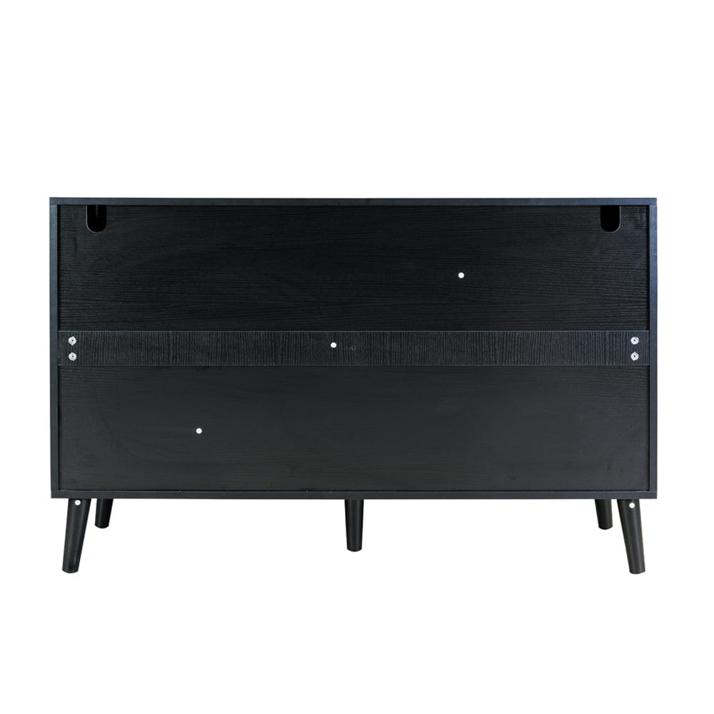 Boho 6 Drawers Chest Rattan Decorated Storage TV Cabinet