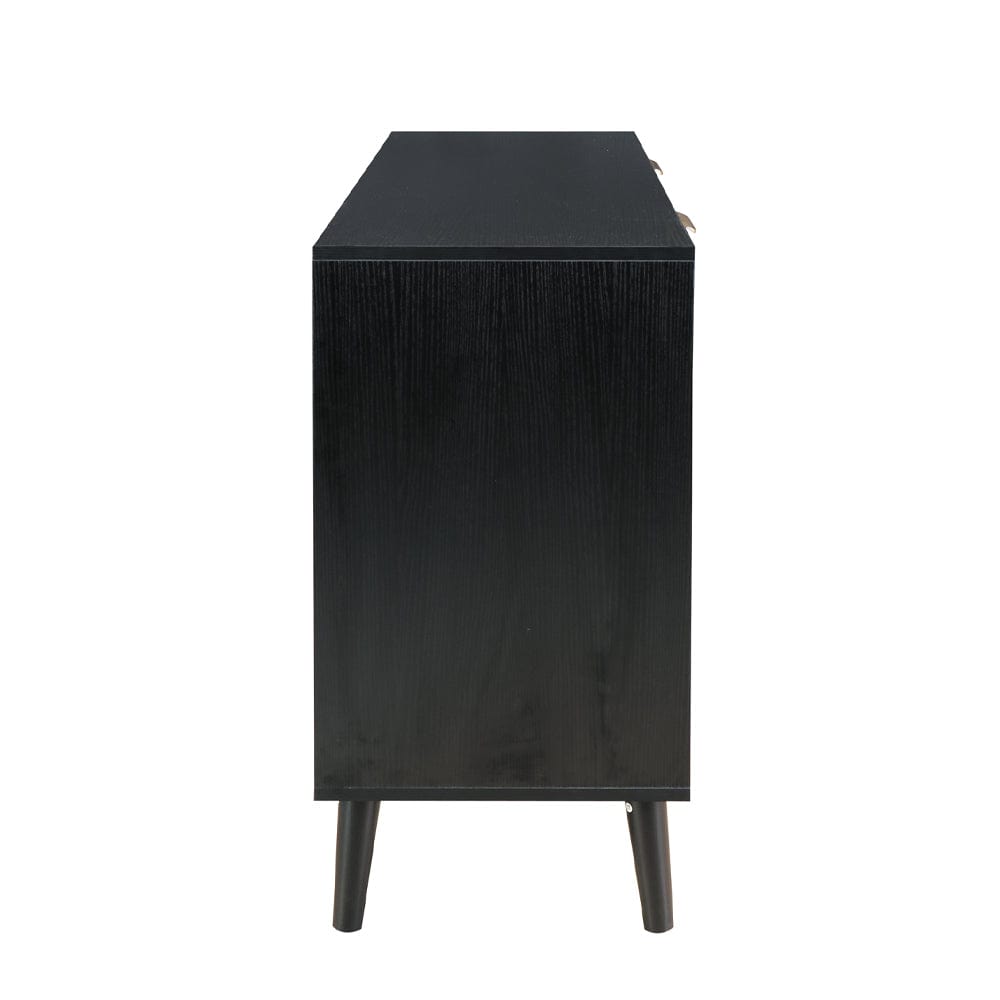 Boho 6 Drawers Chest Rattan Decorated Storage TV Cabinet