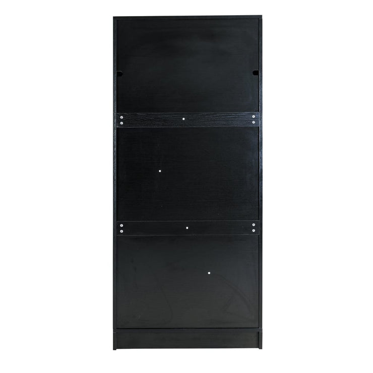 Boho 2 Door 1 Drawer Rattan Decorated Wardrobe