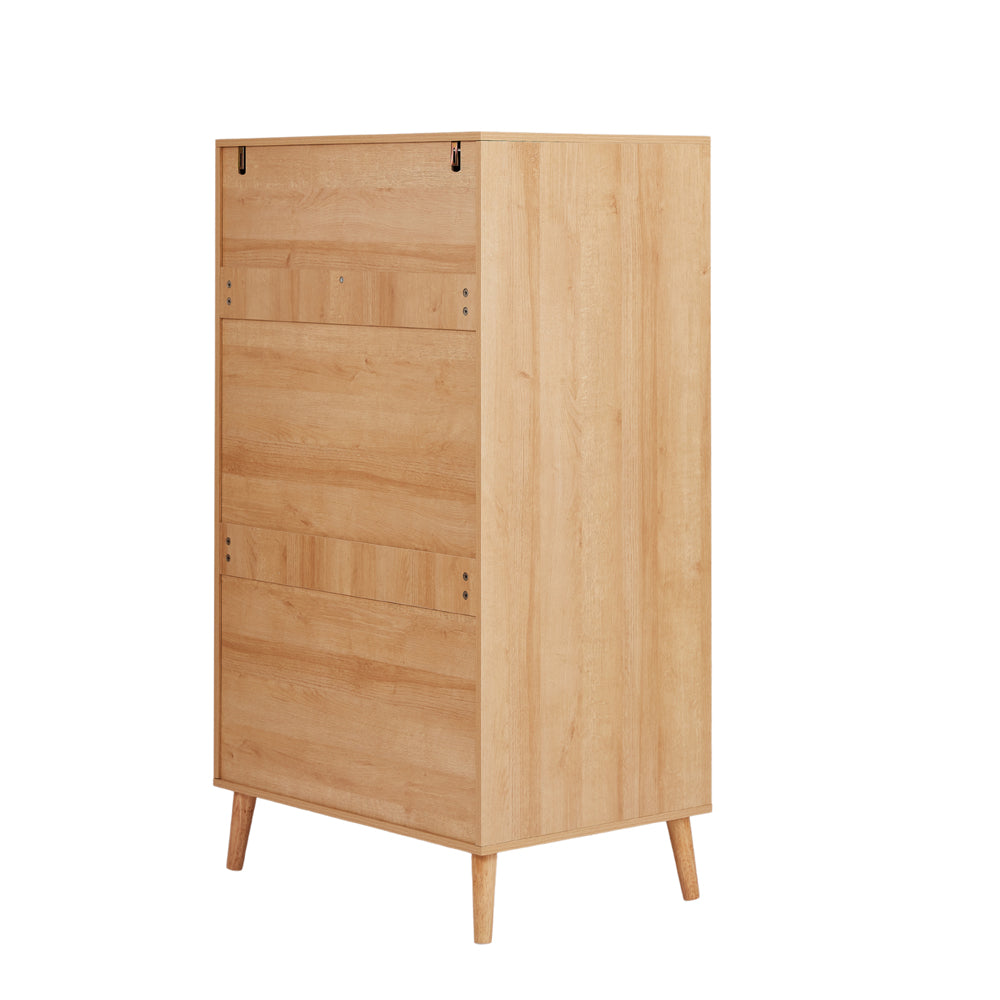 Boho 2 Door Rattan Decorated Wardrobe