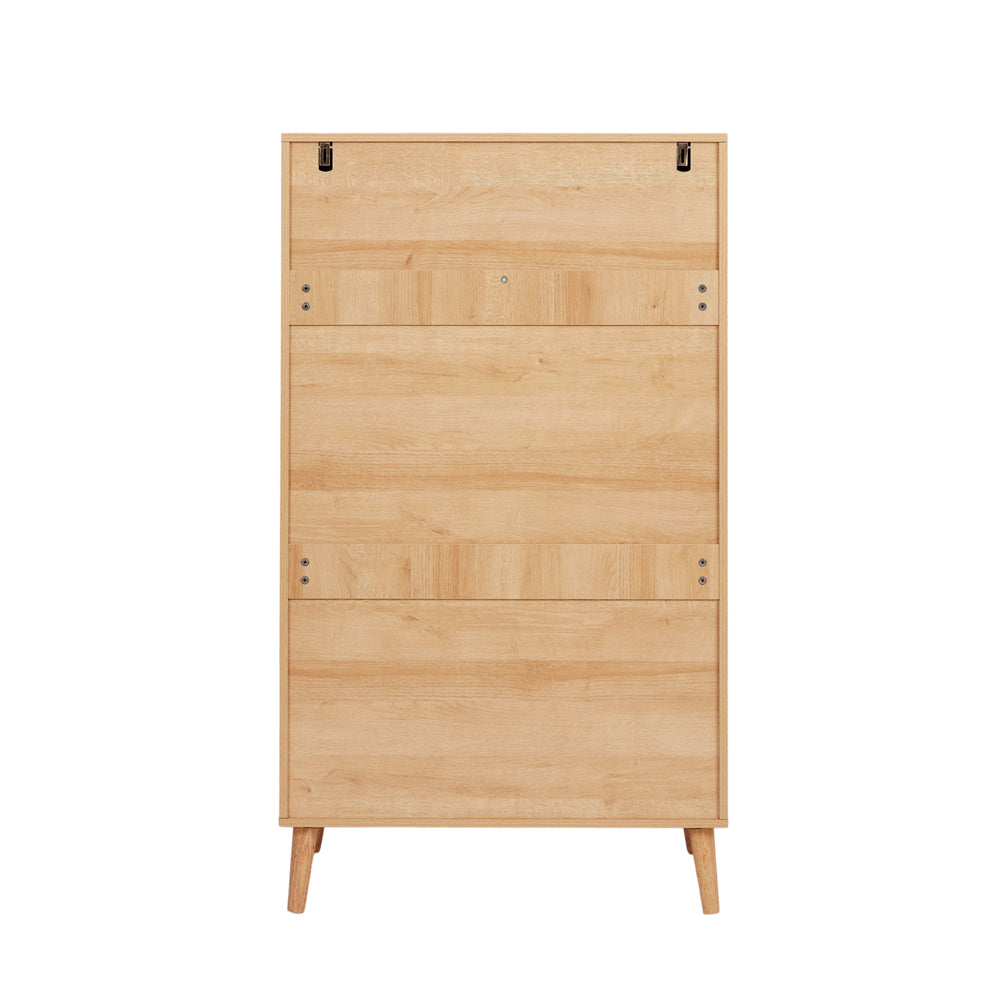 Boho 2 Door Rattan Decorated Wardrobe
