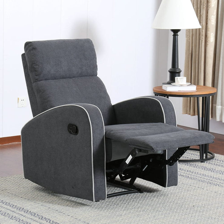 Boston 2+1+1 Slate Grey Fabric Manual Recliner Sofa Set