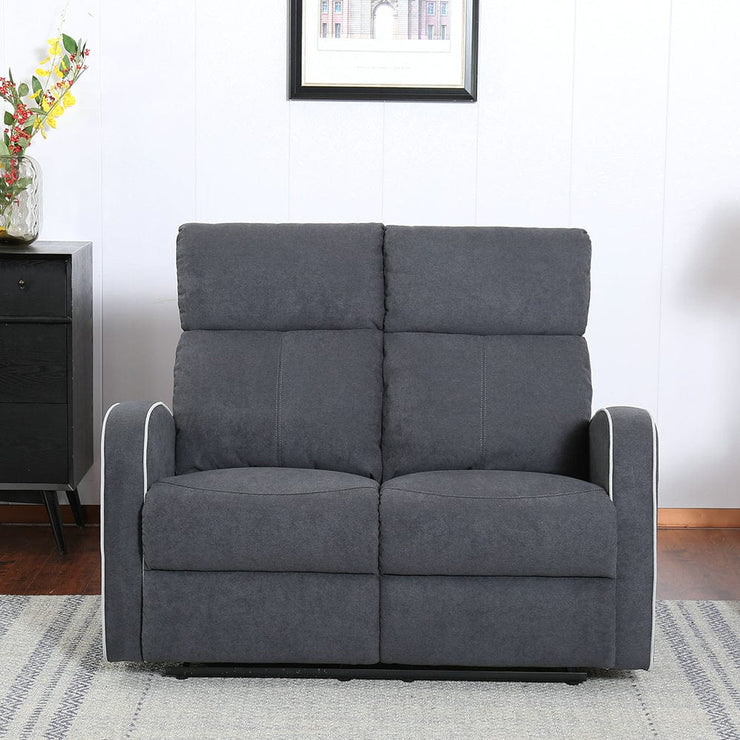 Boston 2+1+1 Slate Grey Fabric Manual Recliner Sofa Set