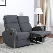 Boston 2+1+1 Slate Grey Fabric Manual Recliner Sofa Set