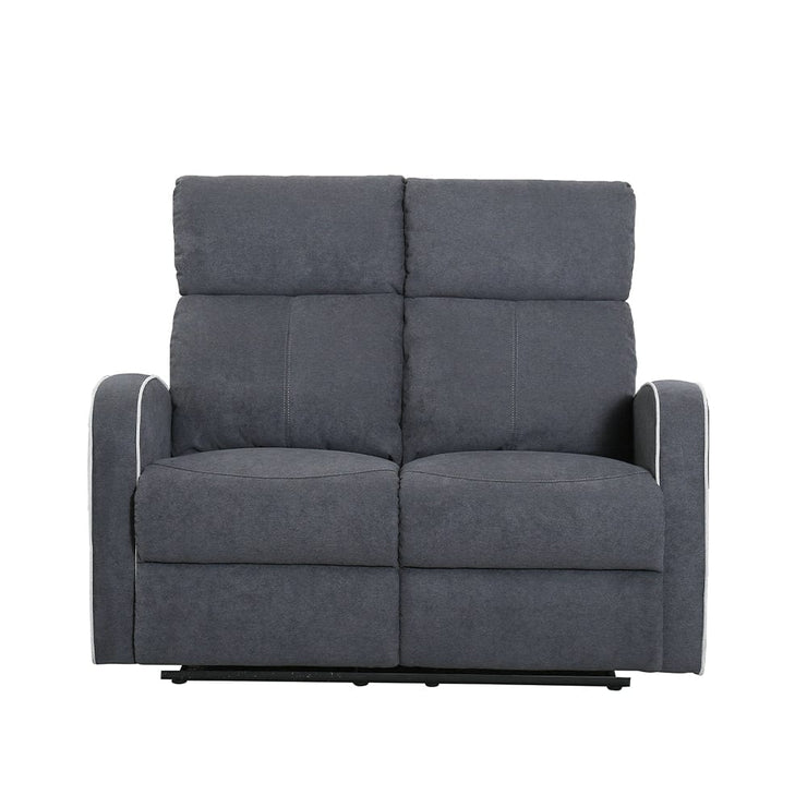 Boston 2+1+1 Slate Grey Fabric Manual Recliner Sofa Set