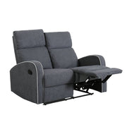 Boston 2+1+1 Slate Grey Fabric Manual Recliner Sofa Set