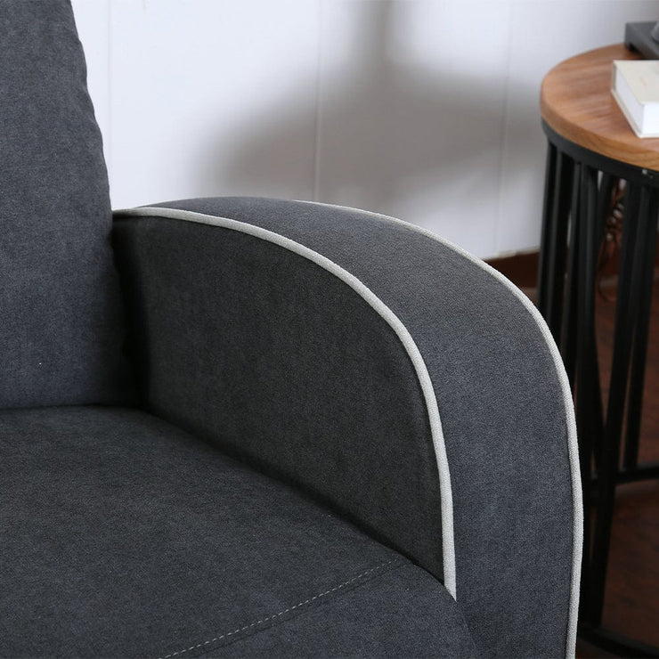 Boston 2+1+1 Slate Grey Fabric Manual Recliner Sofa Set