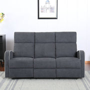 Boston 3+1+1 Slate Grey Fabric Manual Recliner Sofa Set