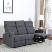 Boston 3+1+1 Slate Grey Fabric Manual Recliner Sofa Set