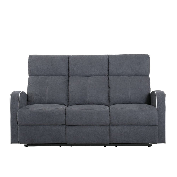 Boston 3+1+1 Slate Grey Fabric Manual Recliner Sofa Set